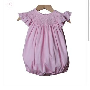 Smocked bubble with pearls